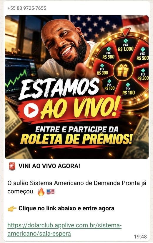 Grupo · 19h48 · ao vivo na sala de espera