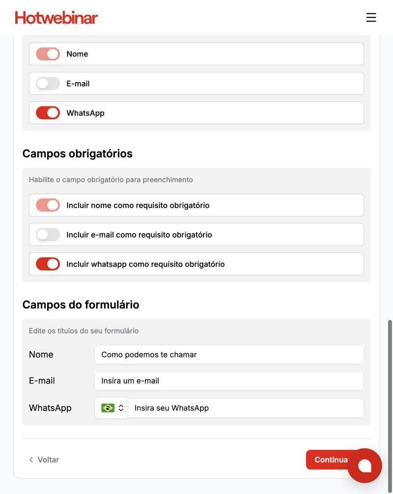 Etapa 3 · Campos